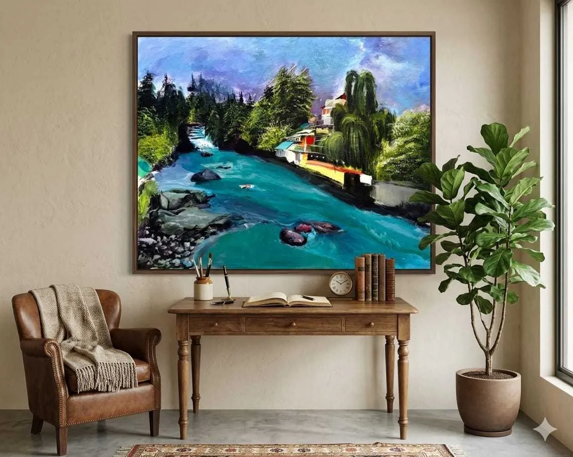 Serene Waters — Oil on Canvas by Bhumika Singh